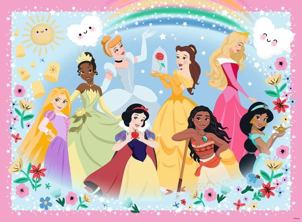 Детский пазл с блестками Ravensburger Disney Princesses 13326 Strong, Beautiful and Incredibly Bold 100 деталей XXL от 6 лет, фото №4