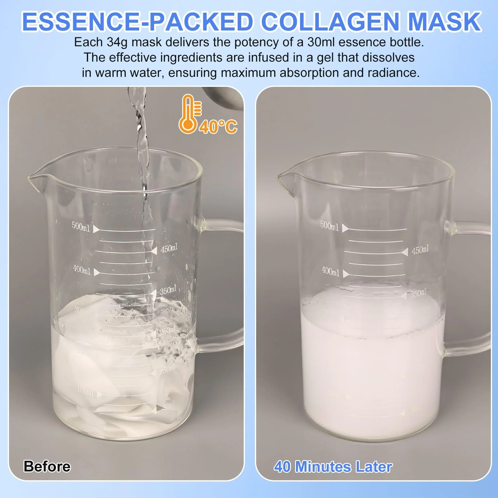 Маска для обличчя Organic Collagen Real Deep, нічна, антивікова, ліфтинг (6 шт, блакитна), фото №9 Маска для обличчя Organic Collagen Real Deep, нічна, антивікова, ліфтинг (6 шт, блакитна), фото №9