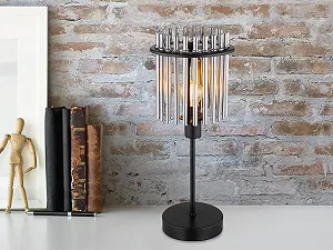 Настільна лампа Smoked Glass Rods 37.5 см Black synthetic.ua - Фото 1