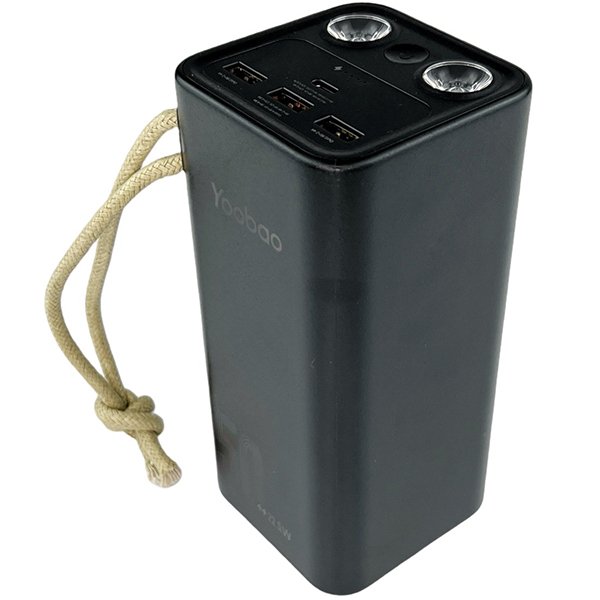 Повербанк зі швидкою зарядкою 50000 мАг 22.5W Yoobao H5, SCP PD+QC, з ліхтариком Чорний, фото №2