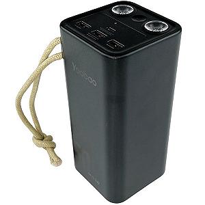 Повербанк зі швидкою зарядкою 50000 мАг 22.5W Yoobao H5, SCP PD+QC, з ліхтариком Чорний synthetic.ua - Фото 1