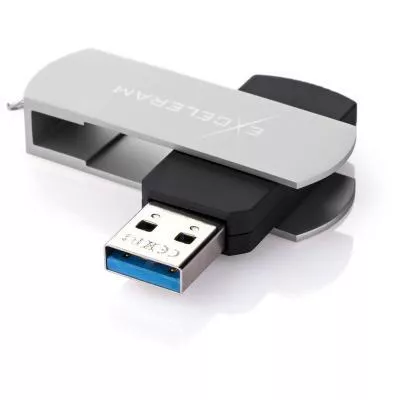 USB флеш-накопитель Exceleram 128GB P2 Series Silver/Black USB 3.1 Gen 1 EXP2U3SIB128, фото №2