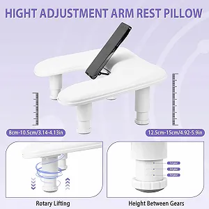 Підставка для рук Манікюрний стіл з тримачем для мобільного телефону, U-подібна підставка для рук з PU шкіри synthetic.ua - Фото 1