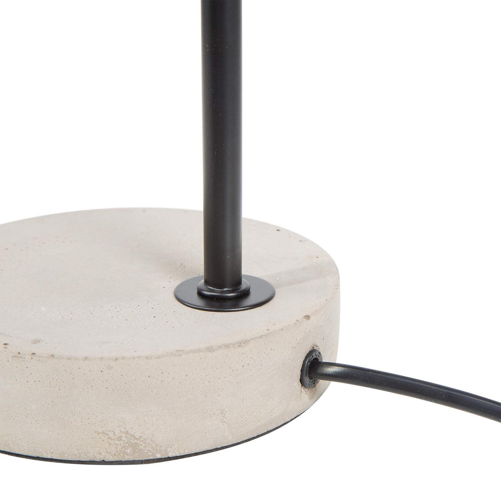 Настільна лампа Mundaka Industrial Curved Lampshade Метал/Бетон Чорна, фото №7