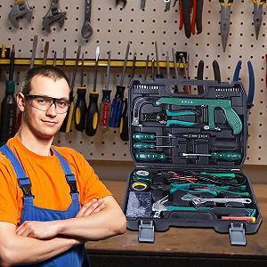 Набор HunicandIU Home Tool Set Basic Hand Tool Set with Drill synthetic.ua - Фото 1