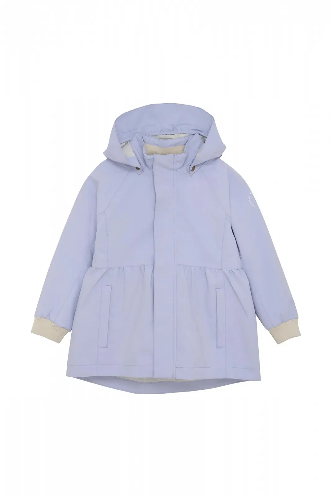 Детская куртка-ветровка для девочек EN FANT ENJacket с отстегивающимся капюшоном, карманами на кнопках, стандартного кроя, фото №1