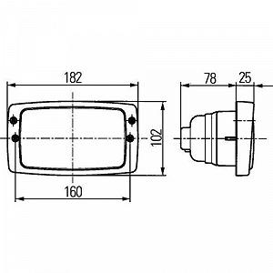 Робоча фара HELLA 1GD 996 018-541 для CASE IH LIEBHERR FENDT HAMM KRAMER synthetic.ua - Фото 1