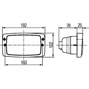 Рабочая фара HELLA 1GD 996 018-541 для CASE IH LIEBHERR FENDT HAMM KRAMER synthetic.ua - Фото 1
