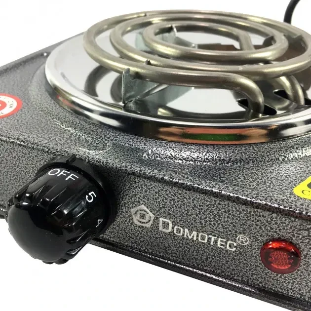 Электроплита настольная спиральная 1 конфорка Domotec MS-5801 1000W Grey, фото №2 Электроплита настольная спиральная 1 конфорка Domotec MS-5801 1000W Grey, фото №2