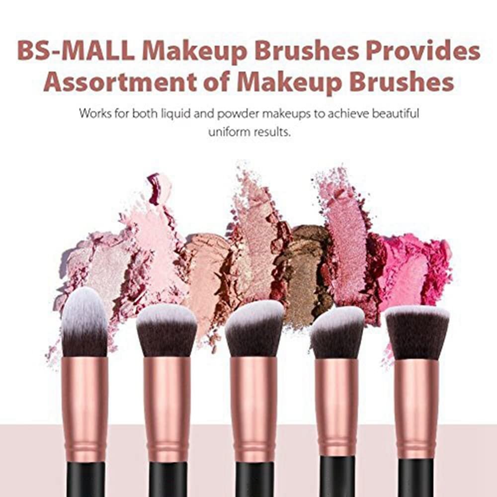 Набір кистей для макіяжу Lzeouean Premium Synthetic Foundation Puder Concealer Lidschatten, 14 штук, рожеве золото, фото №4