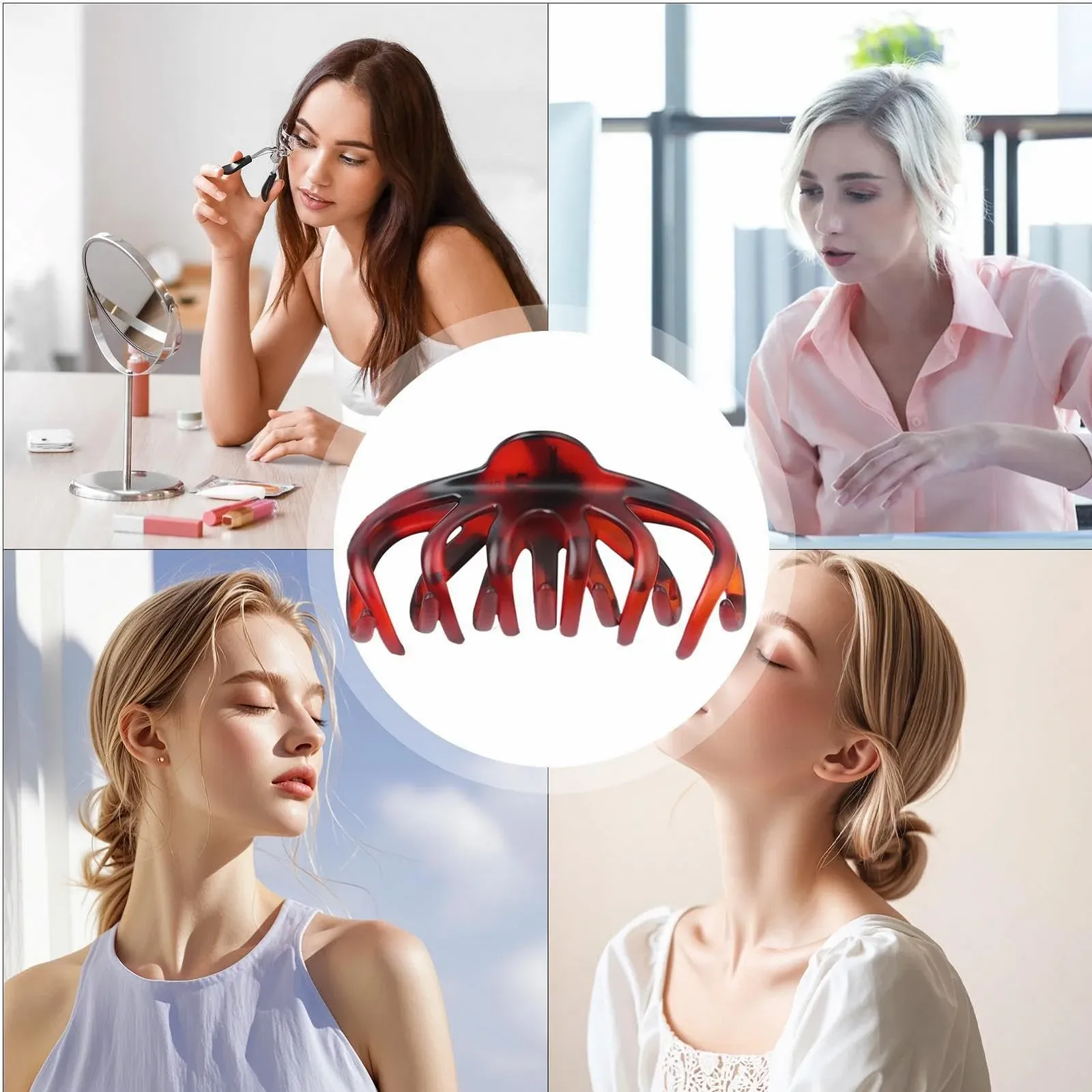 Краб для волосся Leopard, набір 4 шт, фото №6 Краб для волосся Leopard, набір 4 шт, фото №6