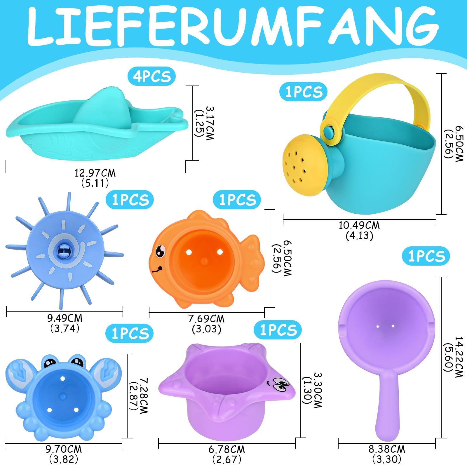 Игрушка для ванной Набор 10 шт, фото №3