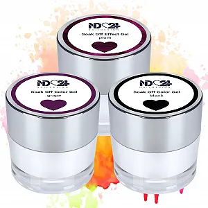 Гель-лак ND24 Premium Bundle Black Velvet высокопигментированный UV LED цвет Black Velvet, 3 x 10 г - Фото 1