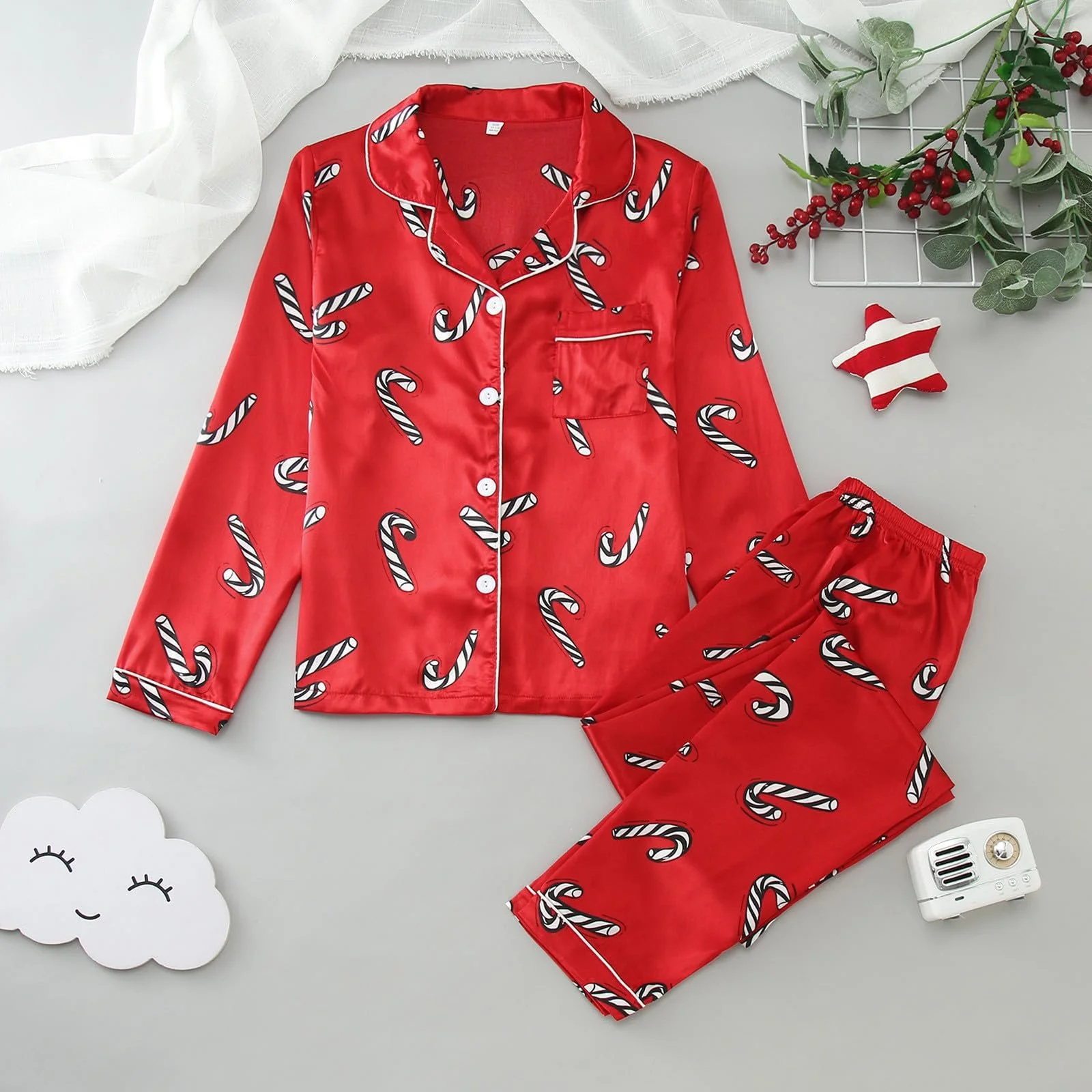 Дитяча Різдвяна піжама Stitch для дівчаток, фото №7