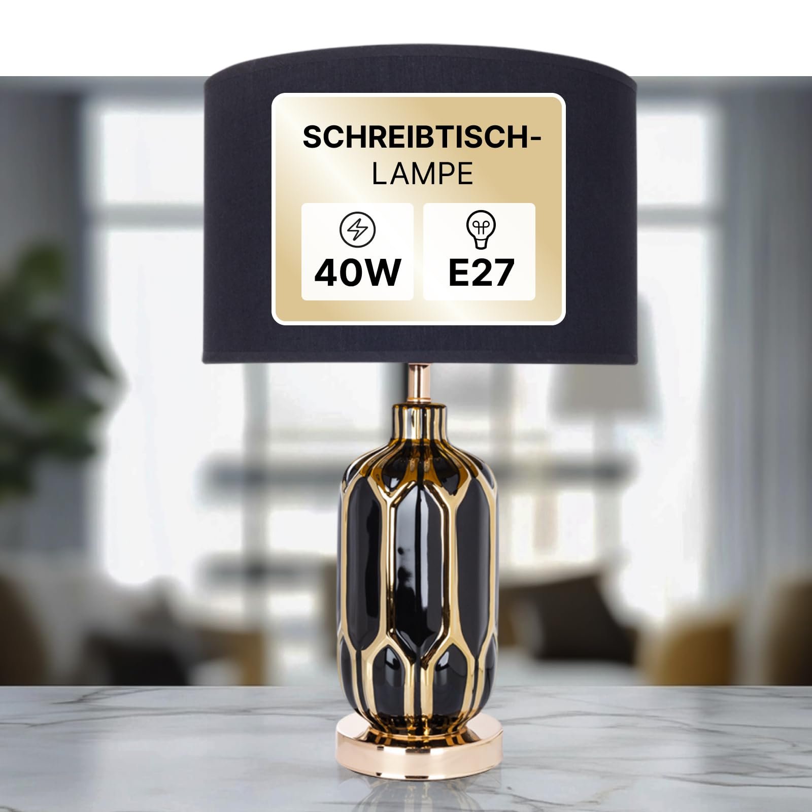 Настільна лампа LED ARTE LAMP REVATI чорний текстильний абажур з кабелем, фото №2