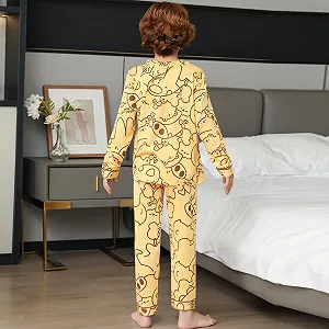 Комплект піжами для хлопчиків RuanMM Текстура бавовни, довгі, з круглим вирізом synthetic.ua - Фото 1