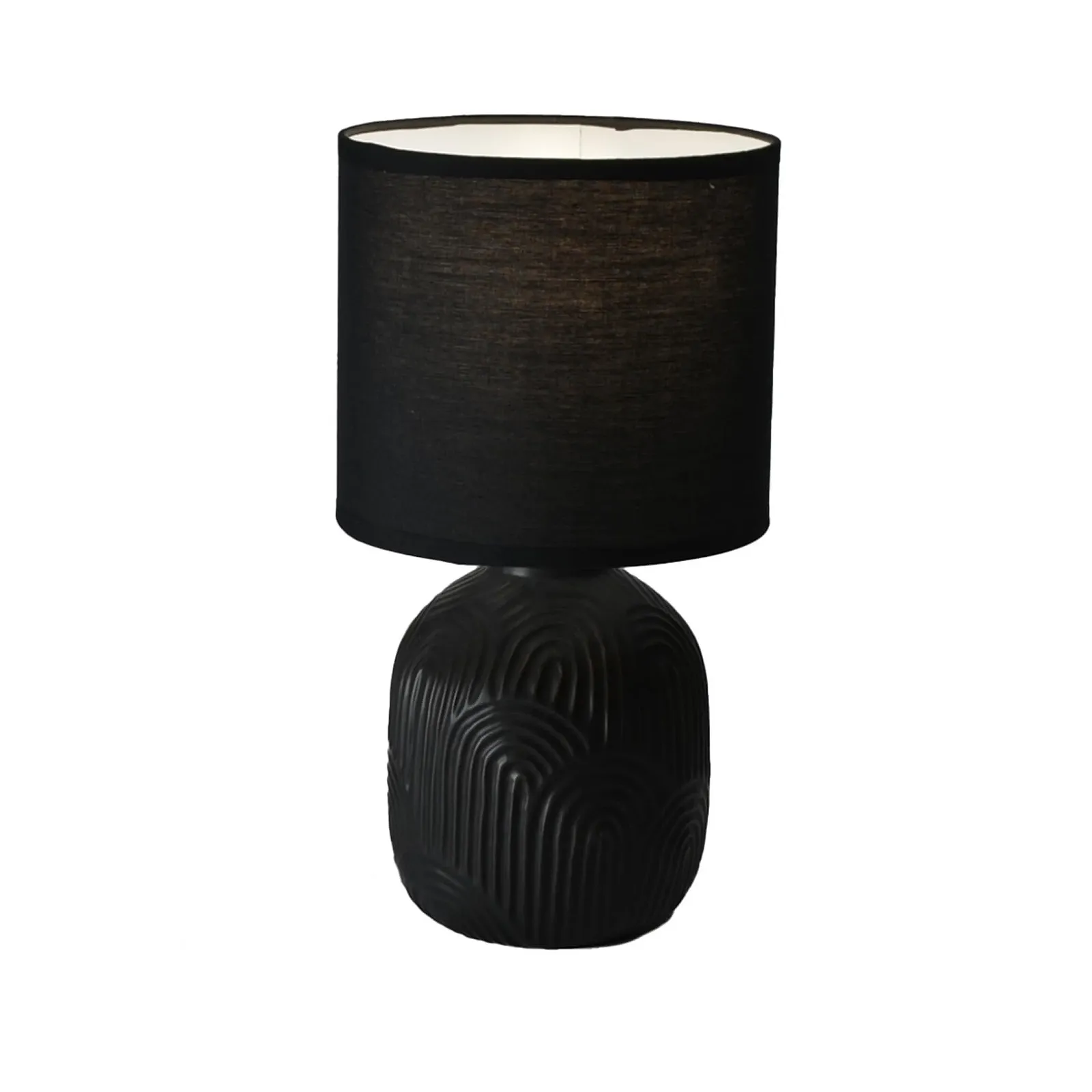 Настільна лампа B & S Керамічна E27 34 см Чорна Joint, фото №1