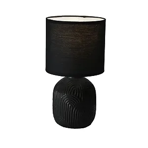 Настільна лампа B & S Керамічна E27 34 см Чорна Joint - Фото 1