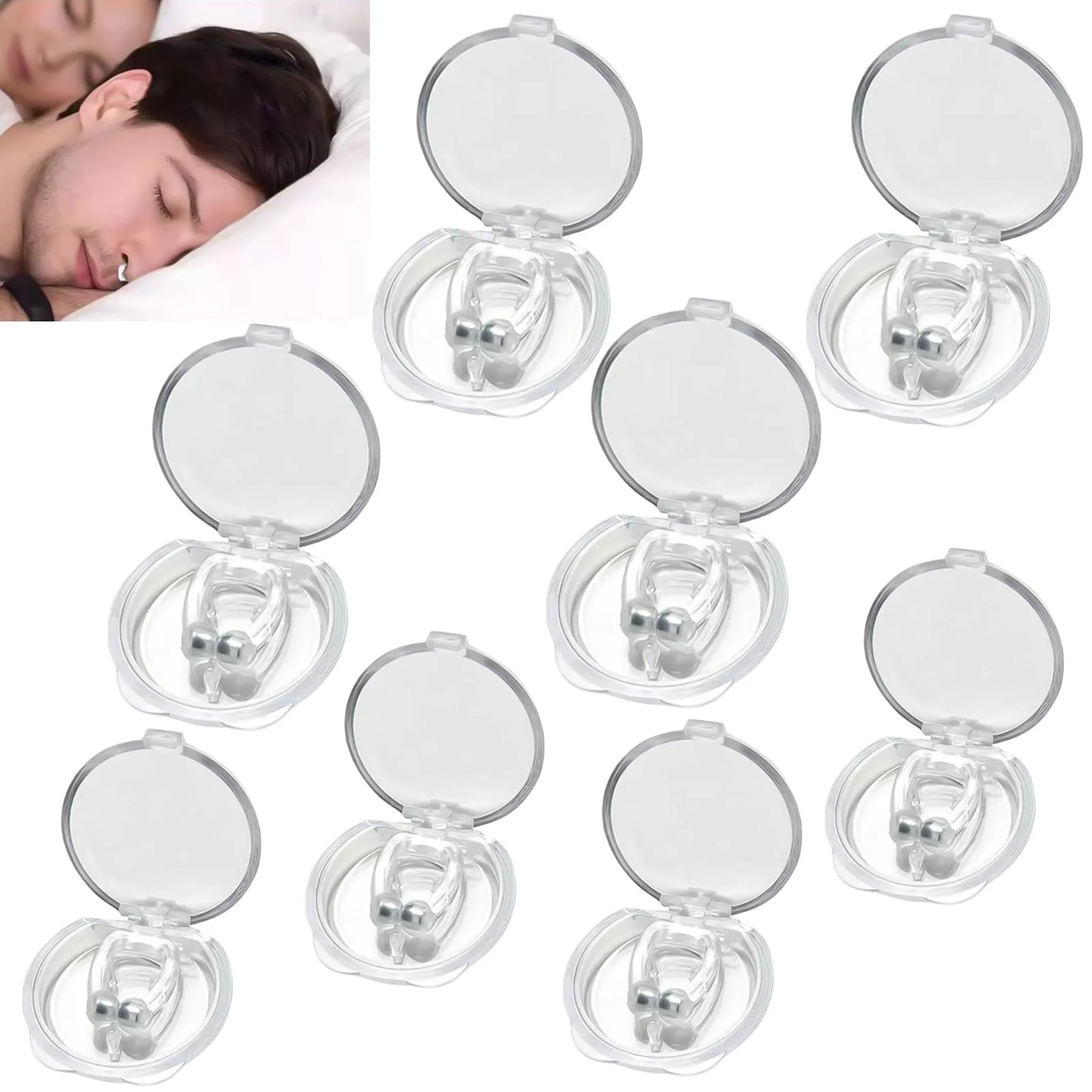 Клипсы против храпа 8 шт Магнитный разделитель для носа, фото №1 Клипсы против храпа 8 шт Магнитный разделитель для носа, фото №1