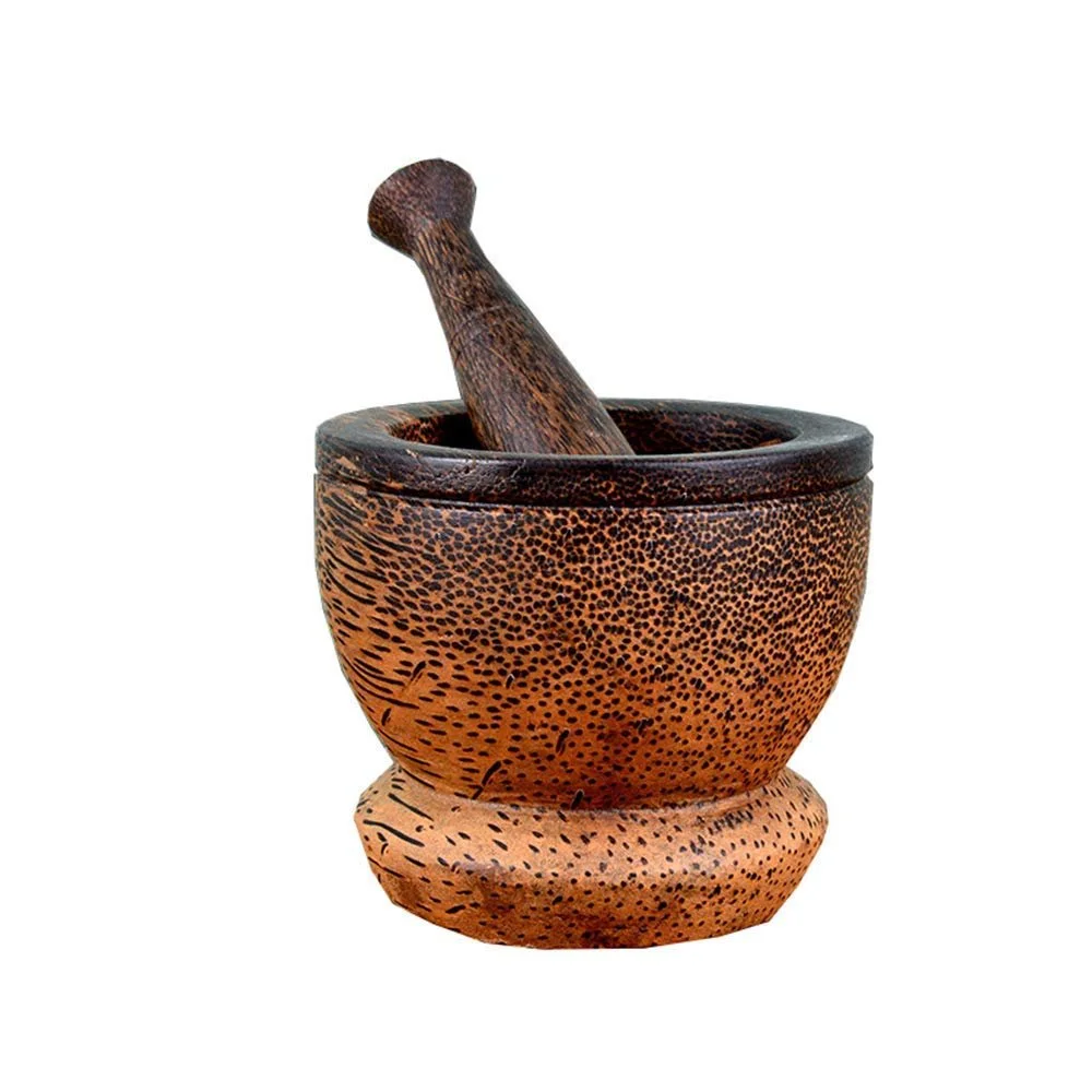 Дерев'яний Млинок для спецій та перцю з товкачиком, фото №1