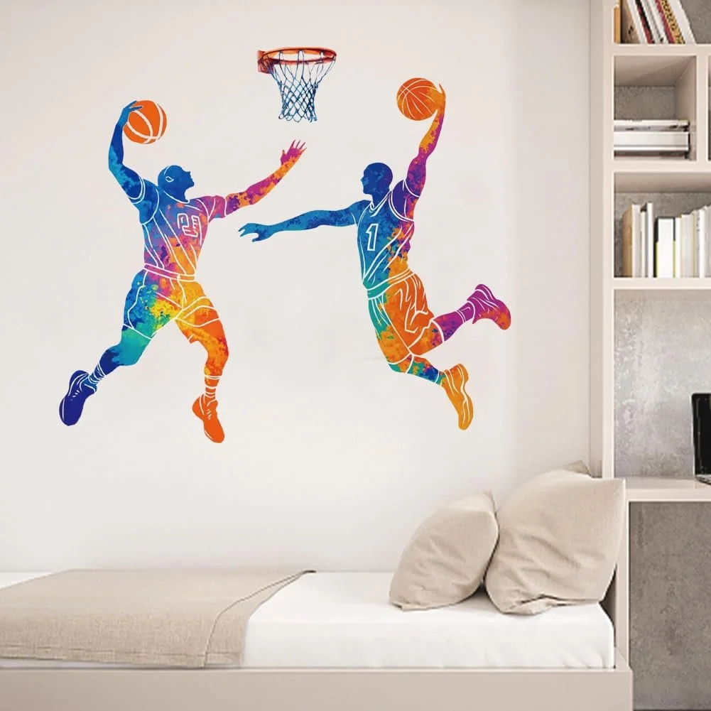 Наклейка на стіну SUPERDANT Basketball Player Watercolour, фото №1