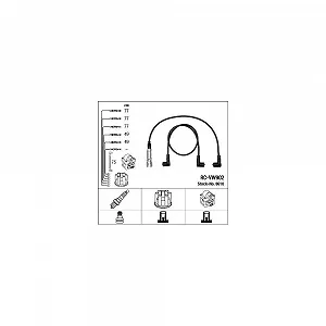 Комплект проводів запалювання NGK 8618 для автомобілів з розподільником запалювання - Фото 1