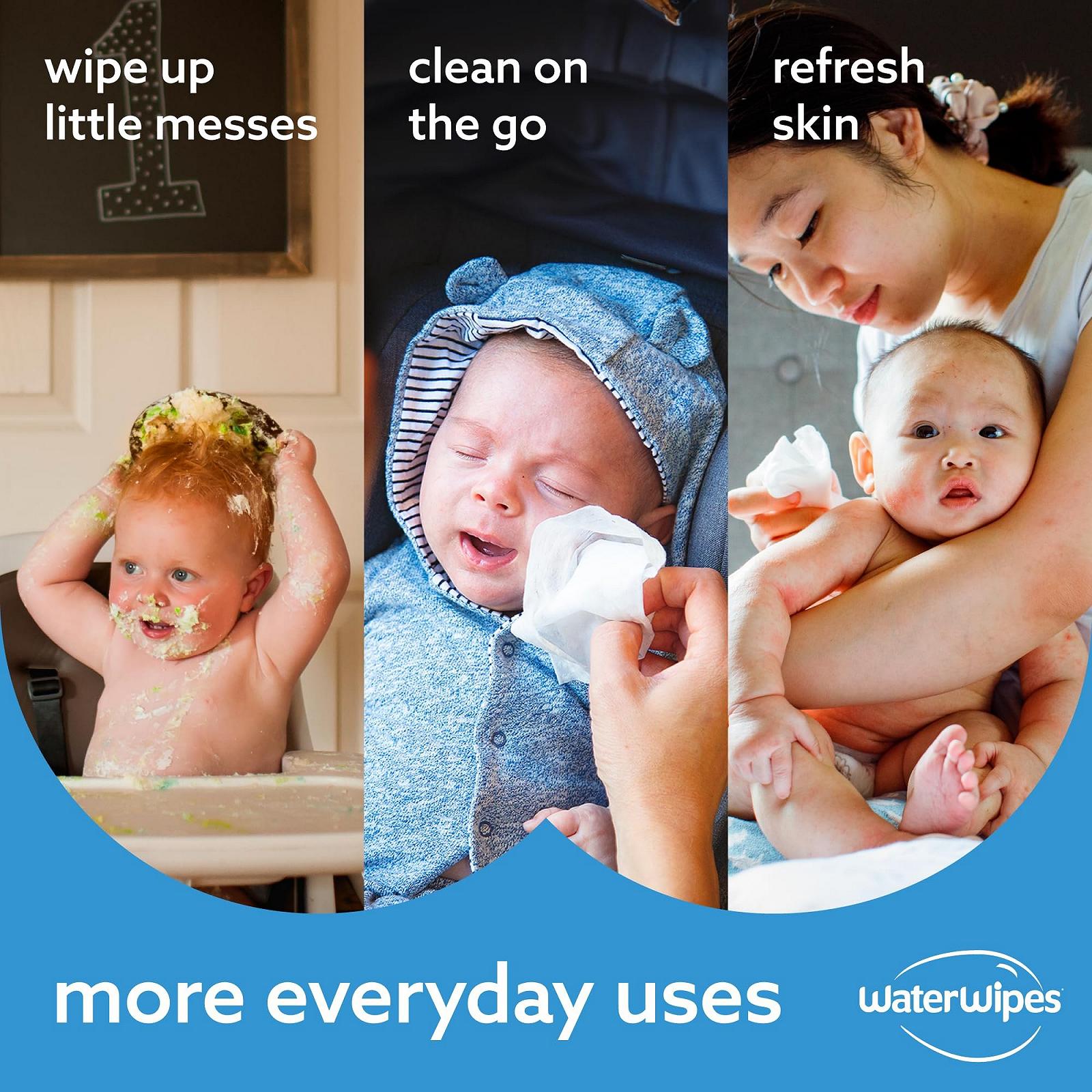 Детские салфетки WaterWipes Original, 720 штук (12 упаковок), на 99,9% на водной основе, без запаха, для чувствительной кожи, фото №6