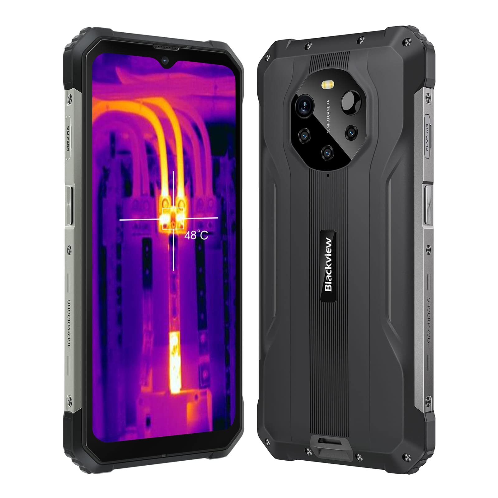 Смартфон Blackview BL8800 Pro 5G Thermal Imaging Night Vision Waterproof Shockproof 8/128GB 50MP 8380mAh Black, фото №7