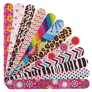 Пилка для нігтів Wendergo Professional Colorful двостороння, зернистість 100/180, 12 шт. - Фото 1