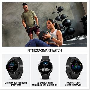 Смарт-часы Garmin Vivoactive 5 GPS с сенсорным AMOLED-дисплеем 1.2 дюйма, функции фитнеса, здоровья и музыки synthetic.ua - Фото 1
