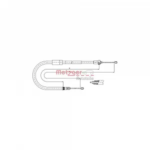 Трос стоянкового гальма METZGER 11.6663 для RENAULT задній правий - Фото 1