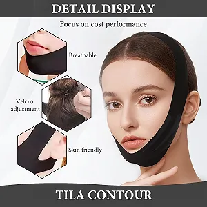 Підборідний ремінь від хропіння, регульований дихаючий, унісекс, чорний synthetic.ua - Фото 1