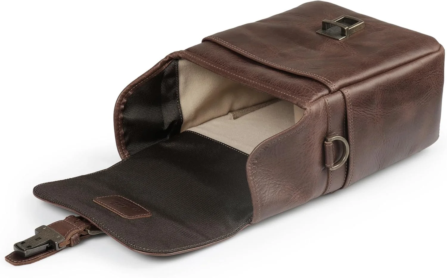 Шкіряна сумка-мессенджер для камери MegaGear MG1329 Mini Коричневий, фото №7 Шкіряна сумка-мессенджер для камери MegaGear MG1329 Mini Коричневий, фото №7