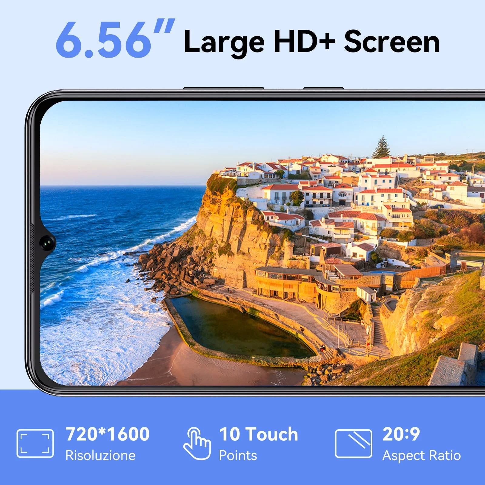 Смартфон CUBOT A1 8GB (4GB + 4GB) RAM 128GB ROM 6.56 дюймів 13MP 5100mAh Android 13 4G Dual SIM Octa Core GPS Face ID Black, фото №3 Смартфон CUBOT A1 8GB (4GB + 4GB) RAM 128GB ROM 6.56 дюймів 13MP 5100mAh Android 13 4G Dual SIM Octa Core GPS Face ID Black, фото №3
