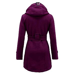 Пальто Laemilia Жіноче Двобортне Довгий Рукав Відкладний Комір Пояс synthetic.ua - Фото 1