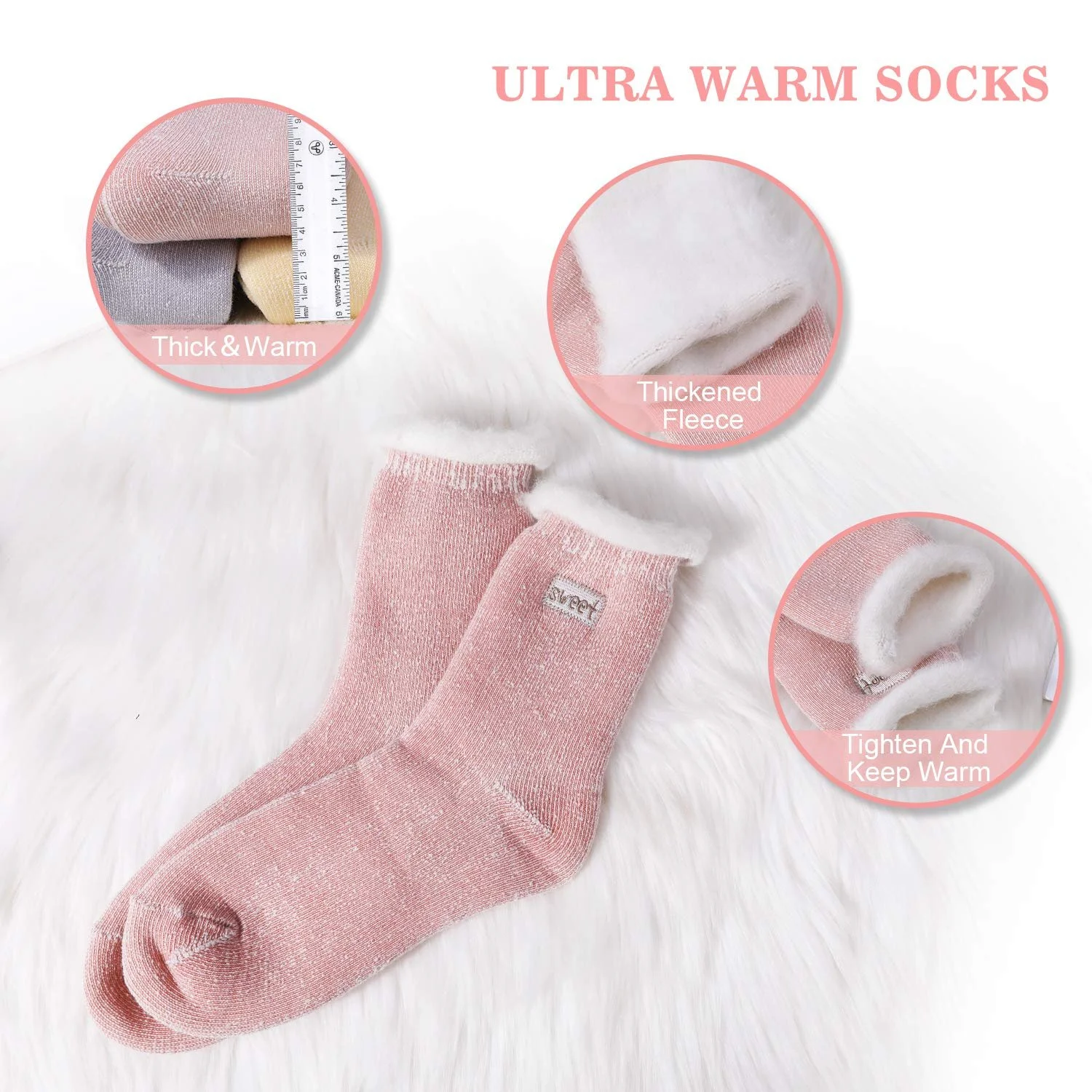 Носки TAGVO, зимние, толстые, флисовые, теплые, хлопковые, для дома, против катышков, для девушек, женщин, пушистые, для вечеринок, праздников, подарочный набор, 3 пары, фото №3 Носки TAGVO, зимние, толстые, флисовые, теплые, хлопковые, для дома, против катышков, для девушек, женщин, пушистые, для вечеринок, праздников, подарочный набор, 3 пары, фото №3