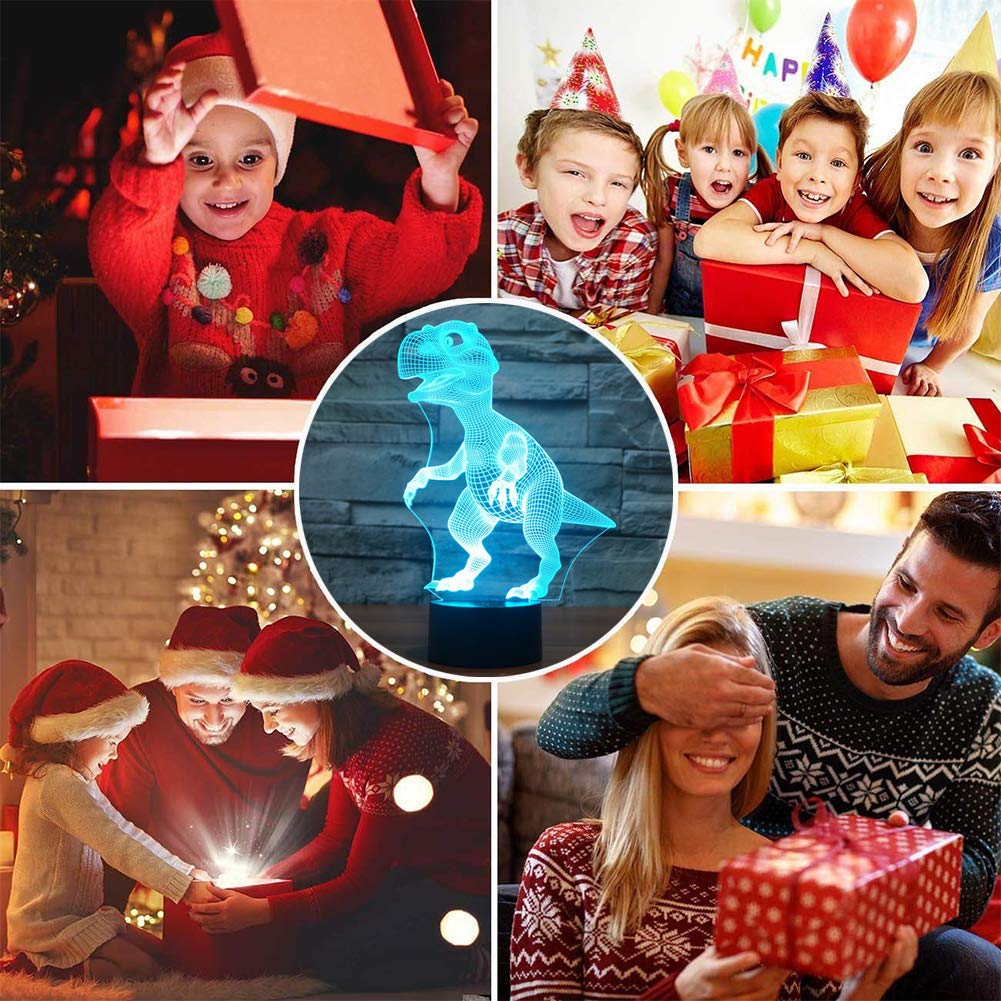 Нічник Comiwe 3D Dinosaur (A) Illusion LED, 16 кольорів з пультом, фото №5 Нічник Comiwe 3D Dinosaur (A) Illusion LED, 16 кольорів з пультом, фото №5