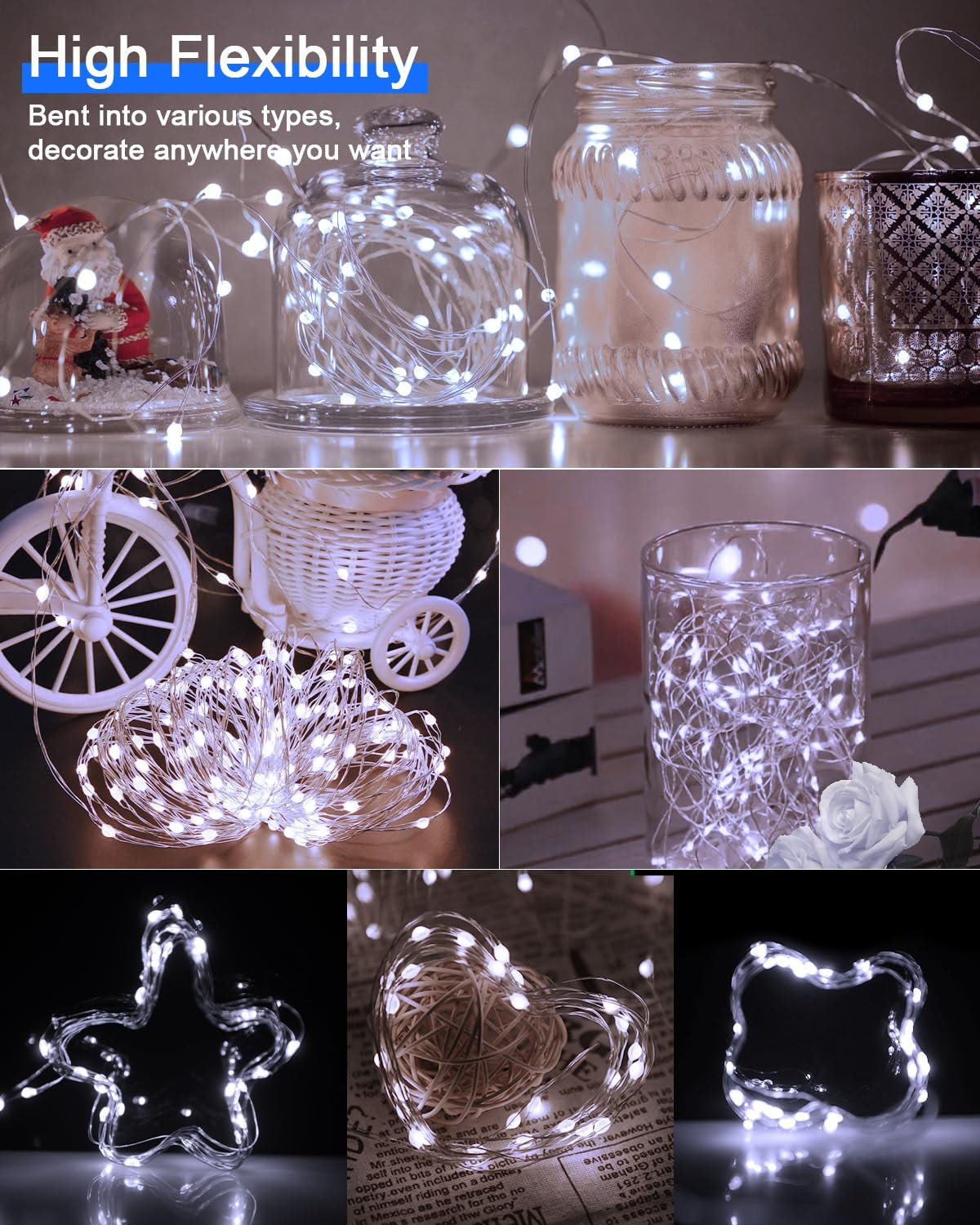 Гирлянда Dalugo 50 LED 5 м Cool White, фото №5