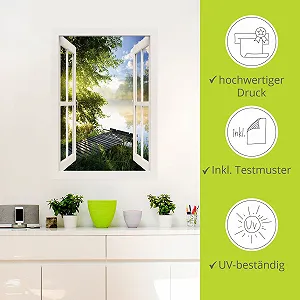 Наклейка на стіну Artland C8UR Пейзаж Вода Зелена synthetic.ua - Фото 1