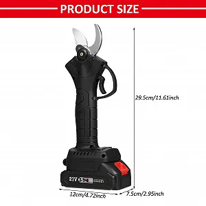 Портативний електричний секатор 21V з сумкою для перенесення, акумуляторна літієва батарея 2000mAh та зарядний пристрій, електричний сучкоріз, секатор, максимальний діаметр різання 30мм synthetic.ua - Фото 1