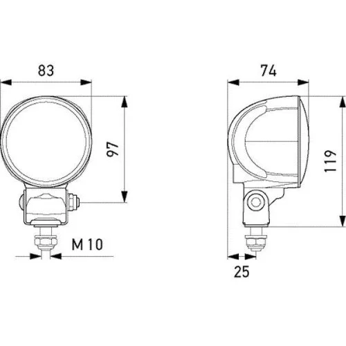 Рабочая фара HELLA 1G0 996 576-601, фото №2