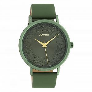 Купити Жіночий годинник Oozoo з блискітками та шкіряним ремінцем 42 мм Моховий зелений C10582, зелено-зелений, ремінець. - Фото 1 Жіночий годинник Oozoo з блискітками та шкіряним ремінцем 42 мм Моховий зелений C10582, зелено-зелений, ремінець. - Фото 1