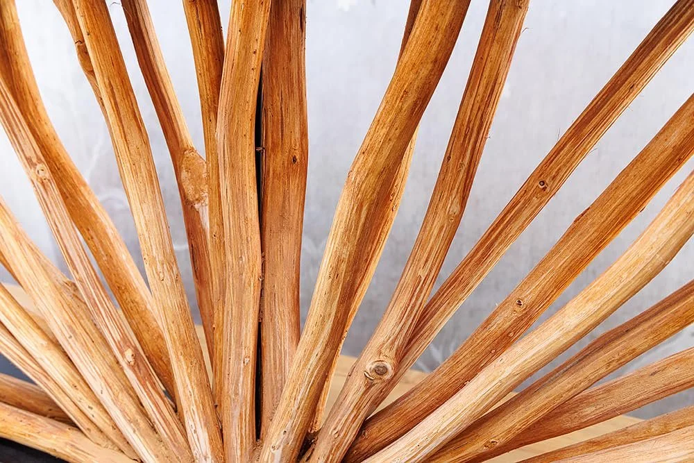 Настільна лампа Riess Ambiente Euphoria Ручна робота 80 см Дерево лонган Бежевий, фото №5