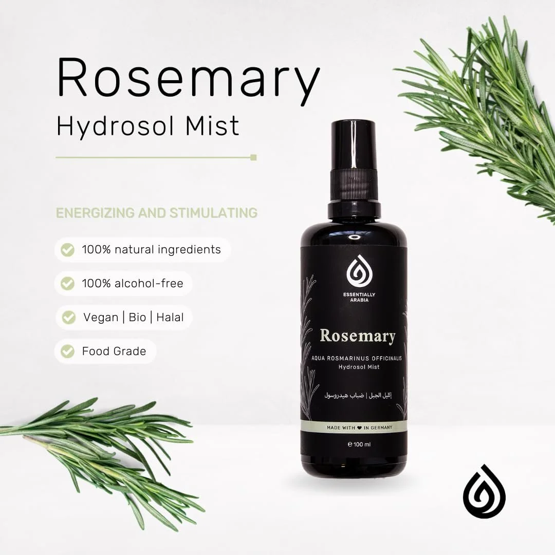 Гідролат Розмарину Essentially Arabia для росту волосся - 100% Чистий Органічний Гідролат Спрей, фото №2 Гідролат Розмарину Essentially Arabia для росту волосся - 100% Чистий Органічний Гідролат Спрей, фото №2