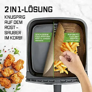Багаторазова плівка для випічки GOURMETmaxx 2-в-1 для фритюрниць 4 шт. до 260 °C synthetic.ua - Фото 1