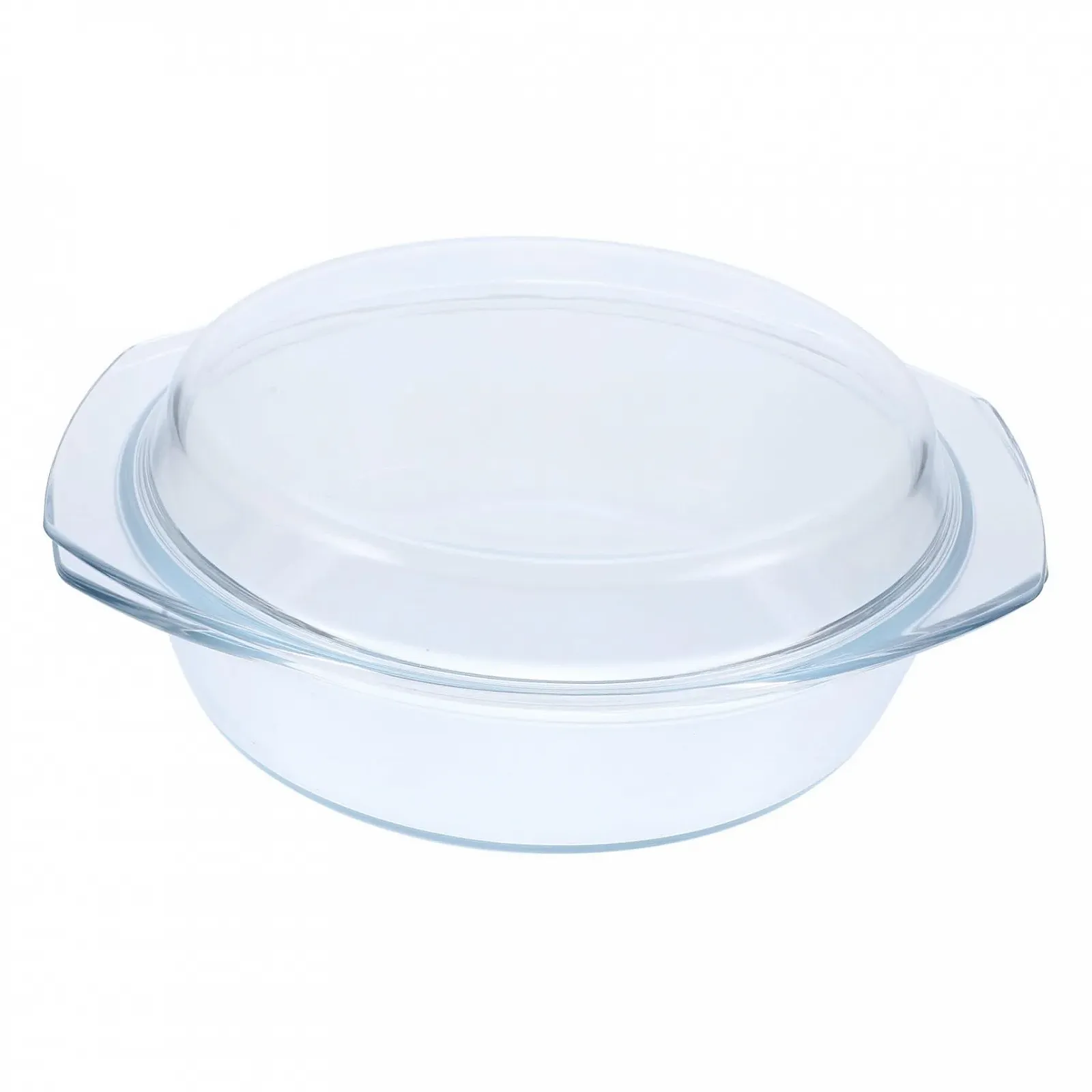 Форма скляна термостійка з кришкою, фото №1