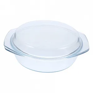 Форма скляна термостійка з кришкою - Фото 1