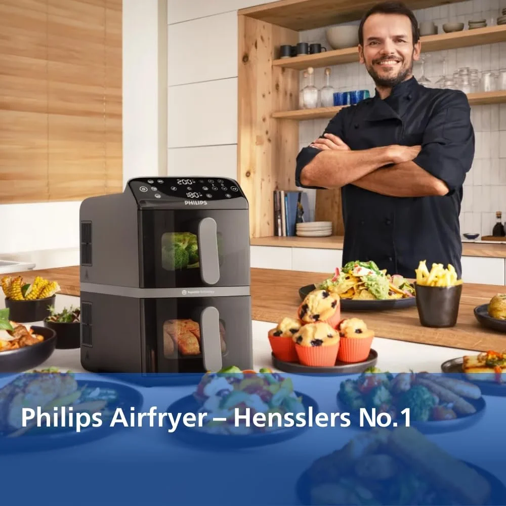 Мультипіч Philips 4000 Series Stacked Dual Basket NA460/00 10 л RapidAir PFAS-Free, фото №4 Мультипіч Philips 4000 Series Stacked Dual Basket NA460/00 10 л RapidAir PFAS-Free, фото №4
