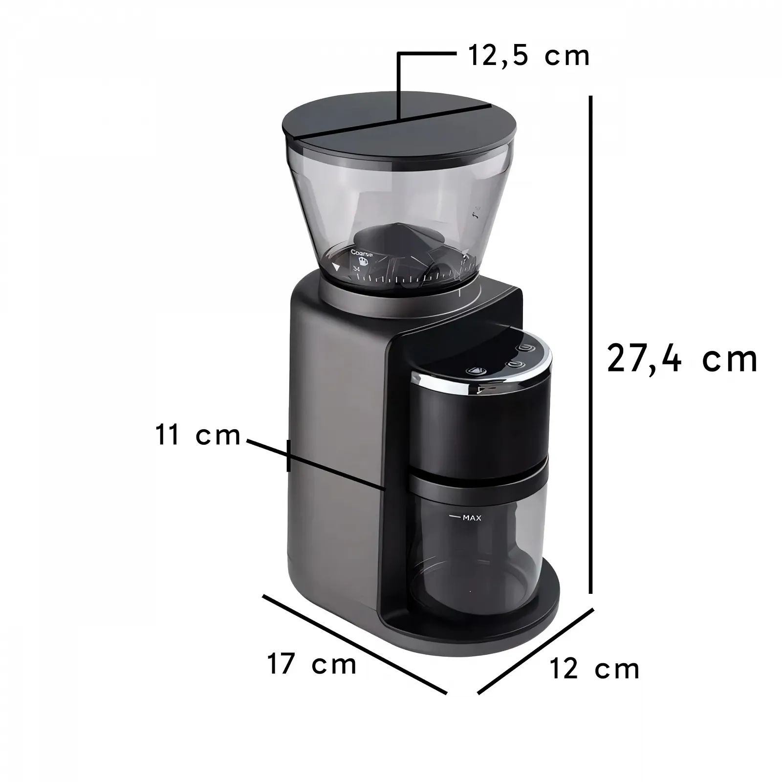 Кавомолка Retoo Electric Disc Grinder, 52 налаштування помелу, контейнер для кавових зерен 110 г, цифровий дисплей, 180 Вт, 500 об/хв, пластик, нержавіюча сталь, чорний, фото №8 Кавомолка Retoo Electric Disc Grinder, 52 налаштування помелу, контейнер для кавових зерен 110 г, цифровий дисплей, 180 Вт, 500 об/хв, пластик, нержавіюча сталь, чорний, фото №8