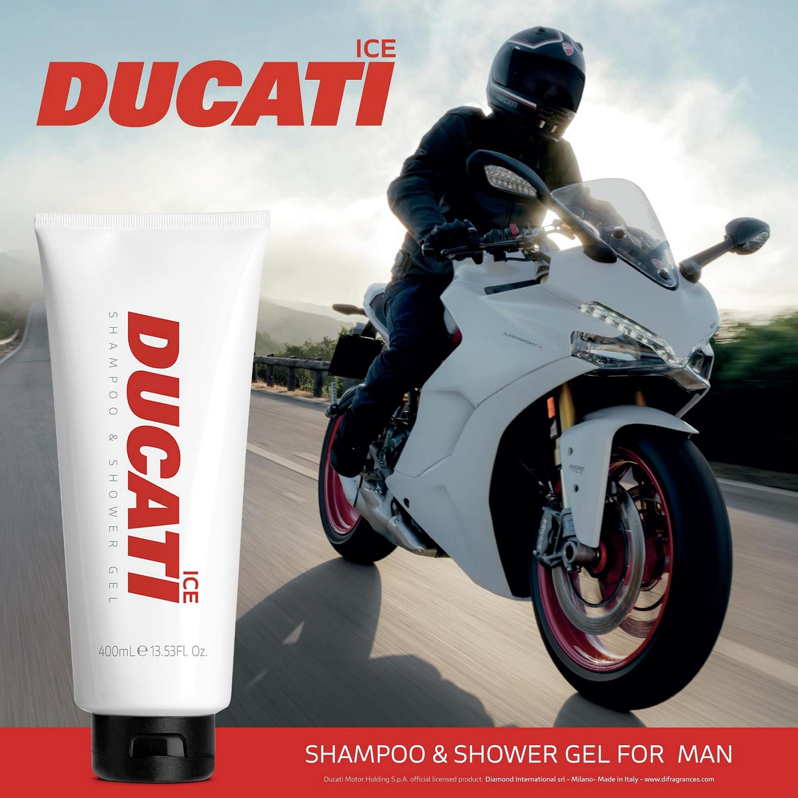 Шампунь и гель для душа Ducati Ice освежающий с эвкалиптом и тимьяном 400 мл, фото №4 Шампунь и гель для душа Ducati Ice освежающий с эвкалиптом и тимьяном 400 мл, фото №4